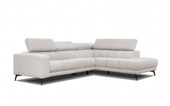 Ecksofa rechts mit verstellbaren Kopfstützen 5-Sitzer MORELLO