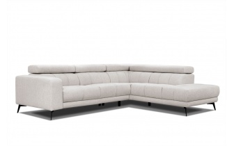 Ecksofa rechts mit verstellbaren Kopfstützen 5-Sitzer MORELLO