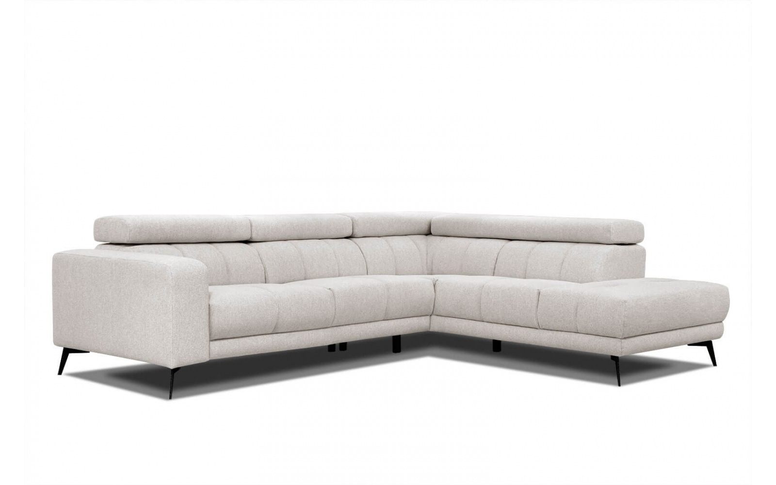 Ecksofa rechts mit verstellbaren Kopfstützen 5-Sitzer MORELLO