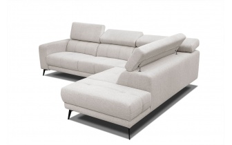 Ecksofa rechts mit verstellbaren Kopfstützen 5-Sitzer MORELLO