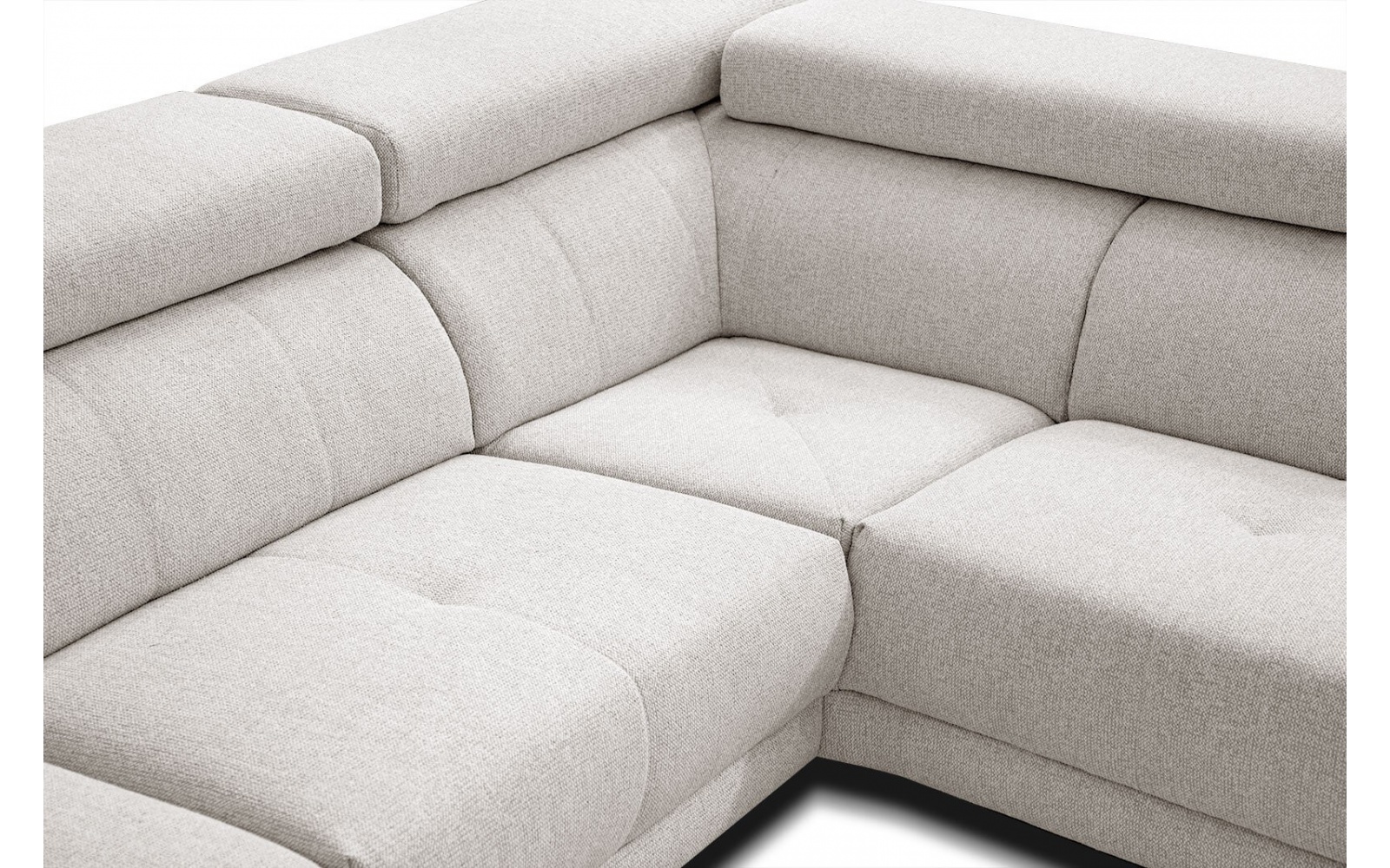 Ecksofa rechts mit verstellbaren Kopfstützen 5-Sitzer MORELLO