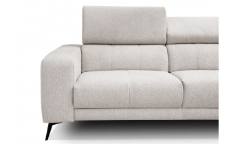 Ecksofa rechts mit verstellbaren Kopfstützen 5-Sitzer MORELLO