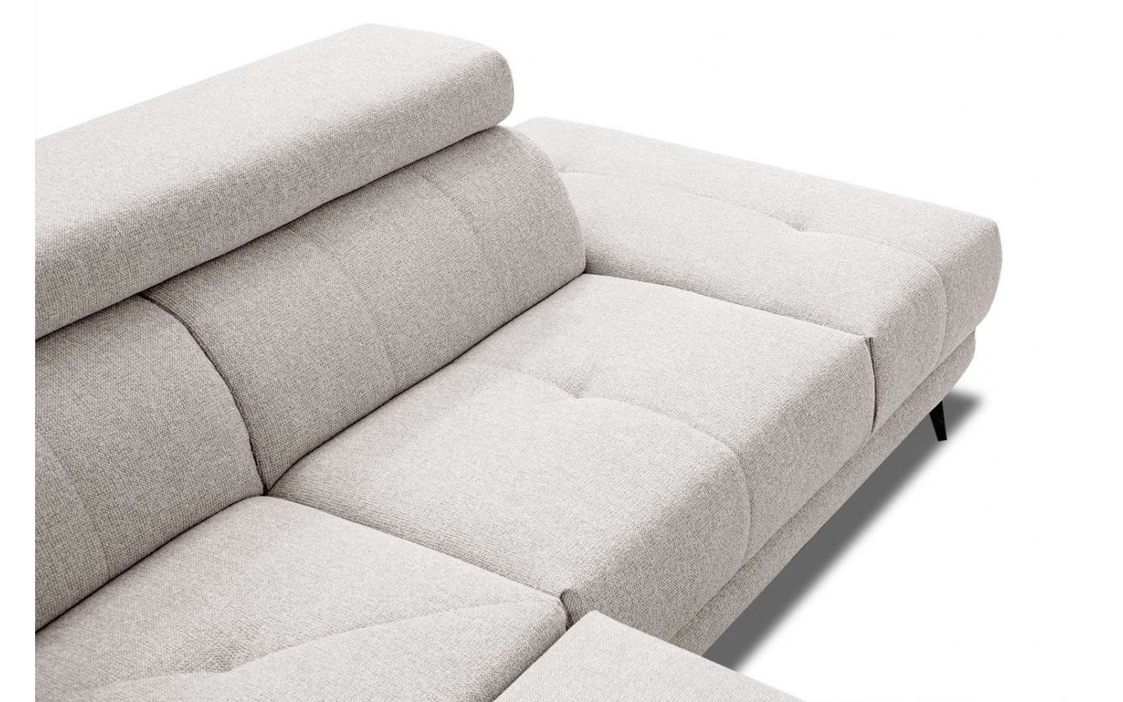 Ecksofa rechts mit verstellbaren Kopfstützen 5-Sitzer MORELLO