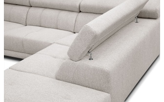 Ecksofa rechts mit verstellbaren Kopfstützen 5-Sitzer MORELLO