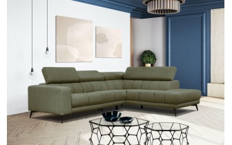 Ecksofa rechts mit verstellbaren Kopfstützen 5-Sitzer MORELLO