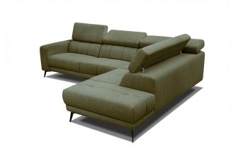 Ecksofa rechts mit verstellbaren Kopfstützen 5-Sitzer MORELLO