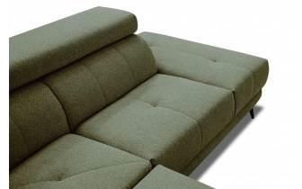 Ecksofa rechts mit verstellbaren Kopfstützen 5-Sitzer MORELLO