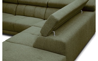 Ecksofa rechts mit verstellbaren Kopfstützen 5-Sitzer MORELLO