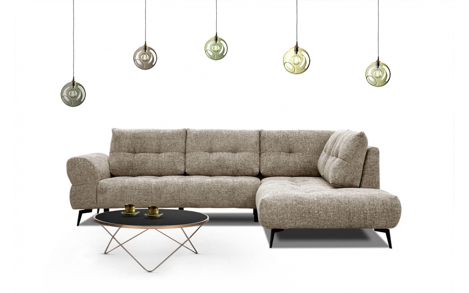 Ecksofa rechts 5-Sitzer SALVINI