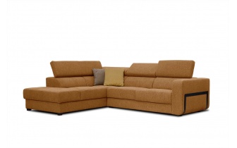 Ecksofa links mit verstellbaren Kopfstützen 5-Sitzer BERGO