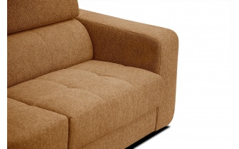 Ecksofa links mit verstellbaren Kopfstützen 5-Sitzer BERGO