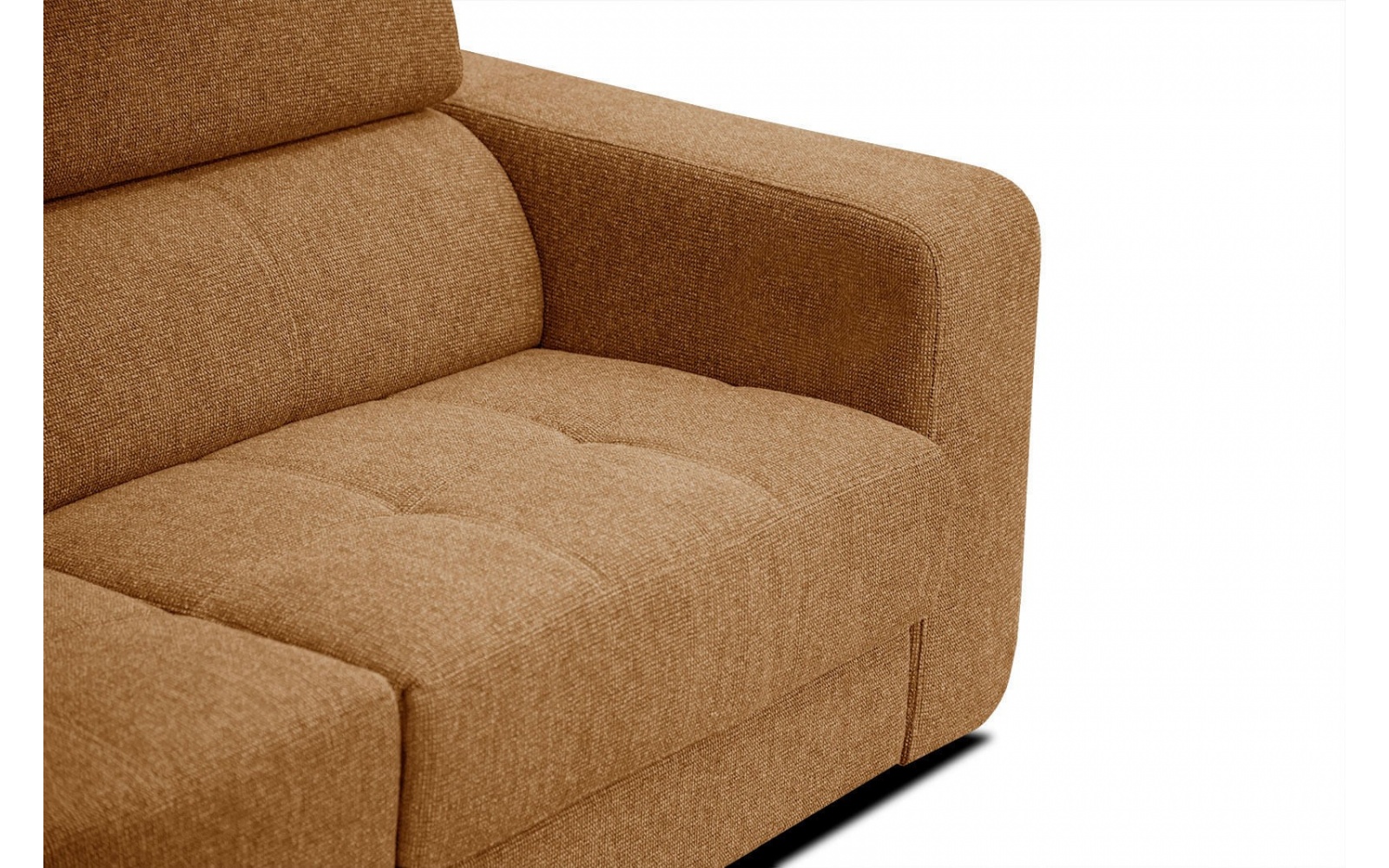 Ecksofa links mit verstellbaren Kopfstützen 5-Sitzer BERGO