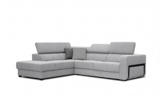 Ecksofa links mit verstellbaren Kopfstützen 5-Sitzer BERGO