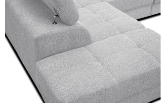 Ecksofa links mit verstellbaren Kopfstützen 5-Sitzer BERGO