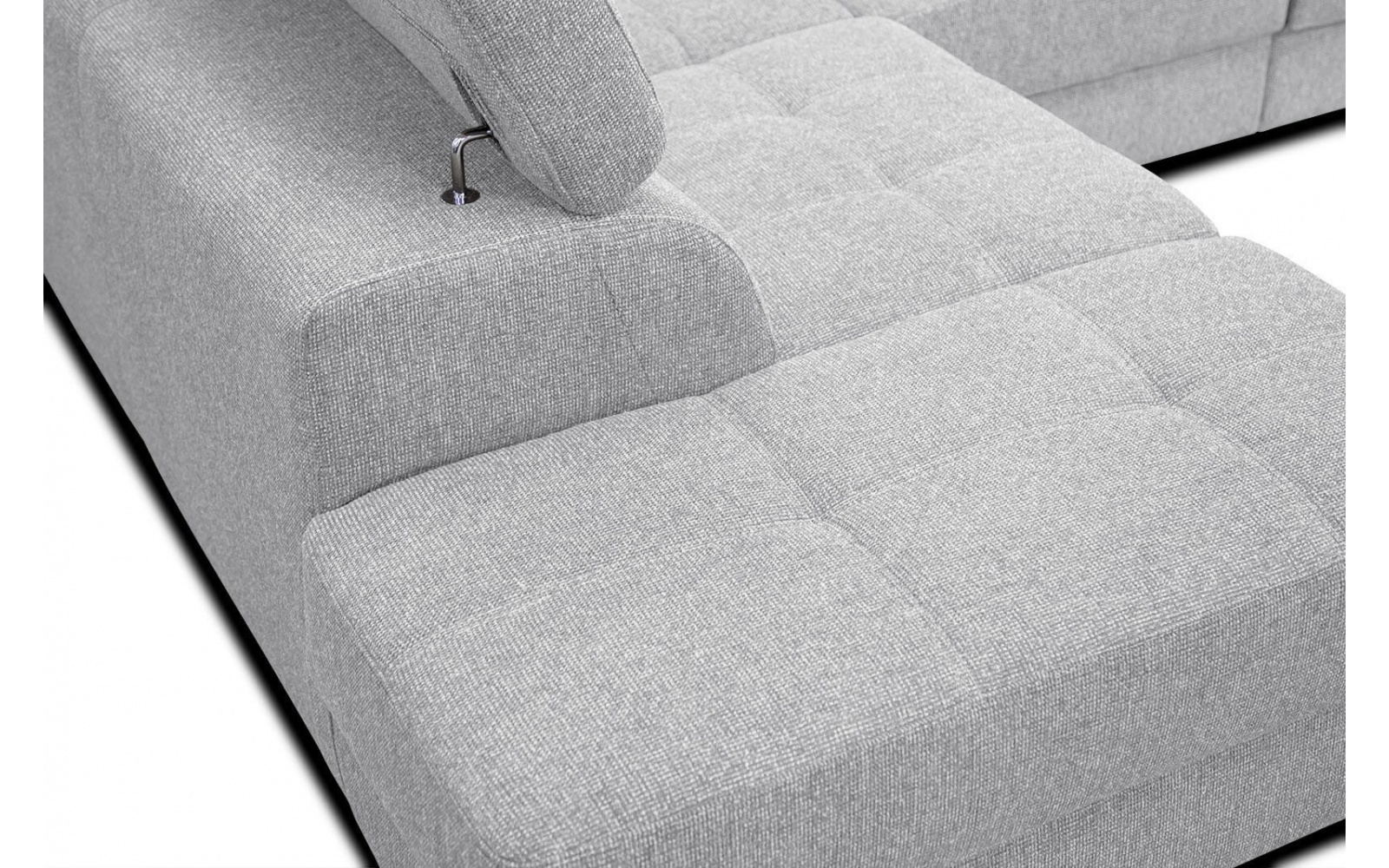 Ecksofa links mit verstellbaren Kopfstützen 5-Sitzer BERGO