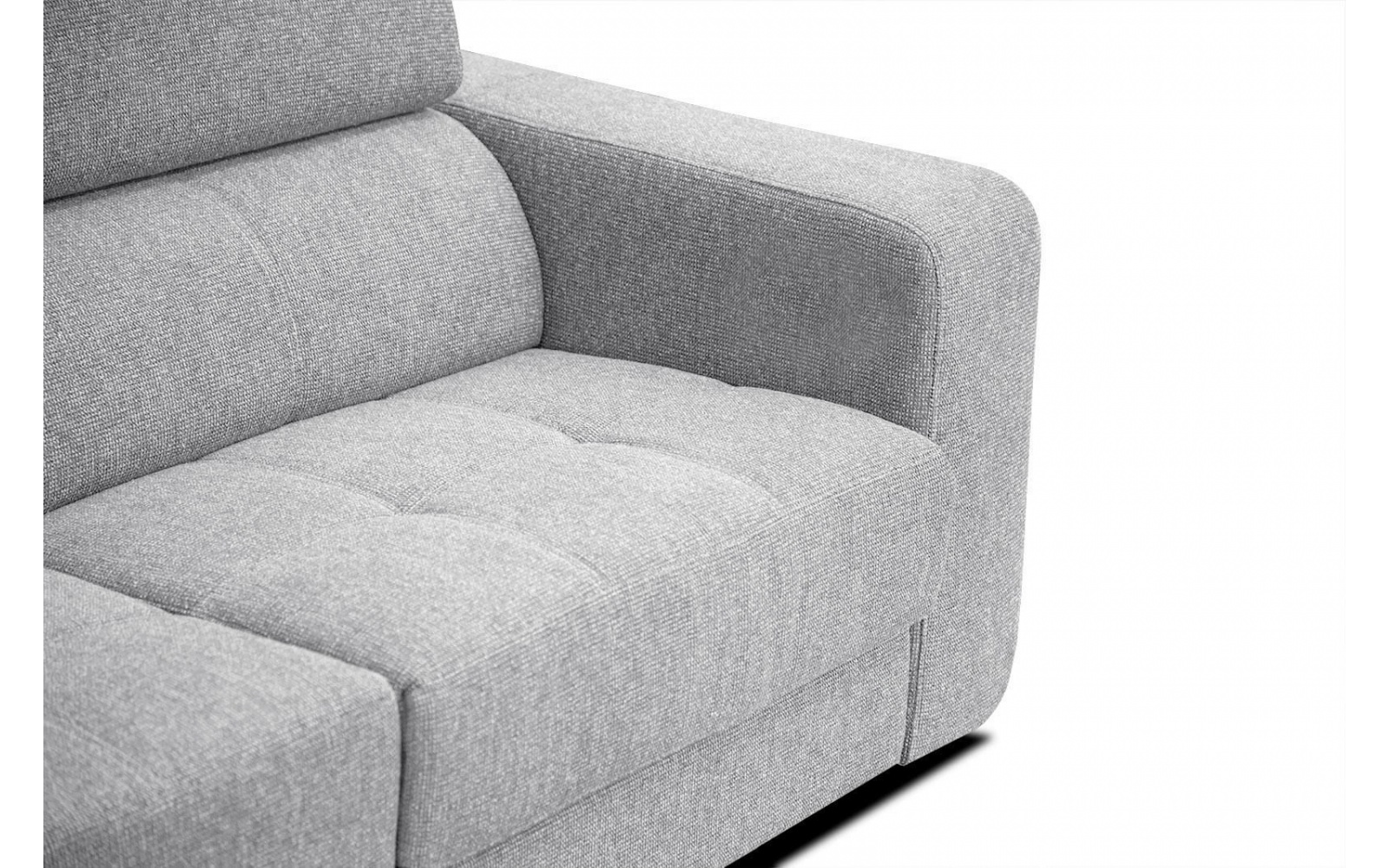 Ecksofa links mit verstellbaren Kopfstützen 5-Sitzer BERGO