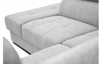 Ecksofa links mit verstellbaren Kopfstützen 5-Sitzer BERGO