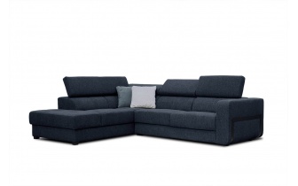 Ecksofa links mit verstellbaren Kopfstützen 5-Sitzer BERGO