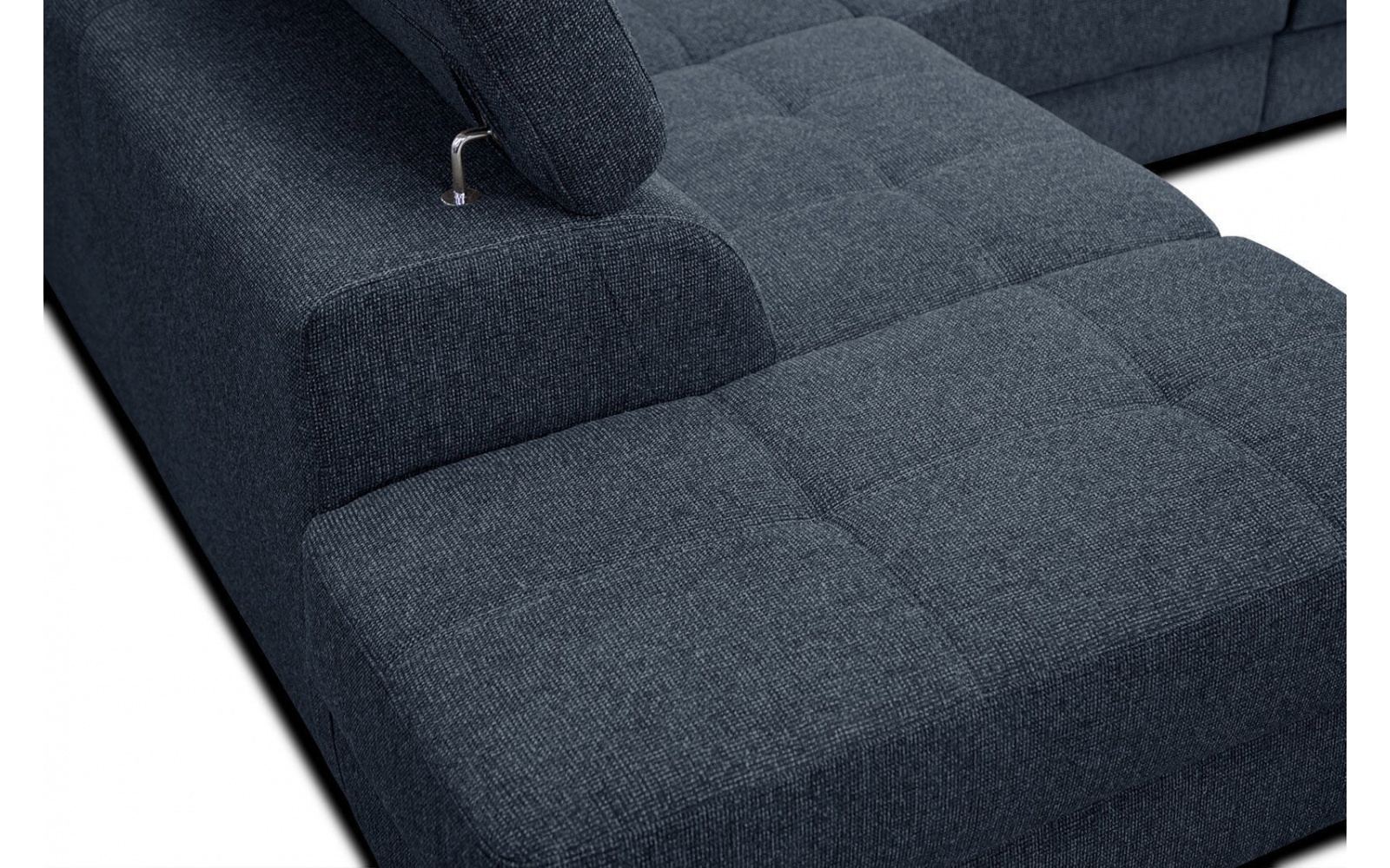 Ecksofa links mit verstellbaren Kopfstützen 5-Sitzer BERGO