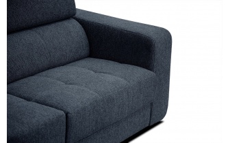 Ecksofa links mit verstellbaren Kopfstützen 5-Sitzer BERGO