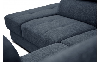 Ecksofa links mit verstellbaren Kopfstützen 5-Sitzer BERGO