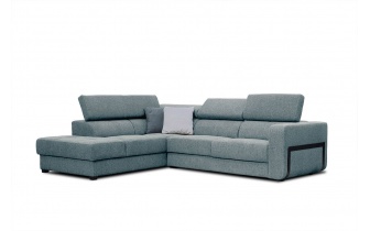 Ecksofa links mit verstellbaren Kopfstützen 5-Sitzer BERGO