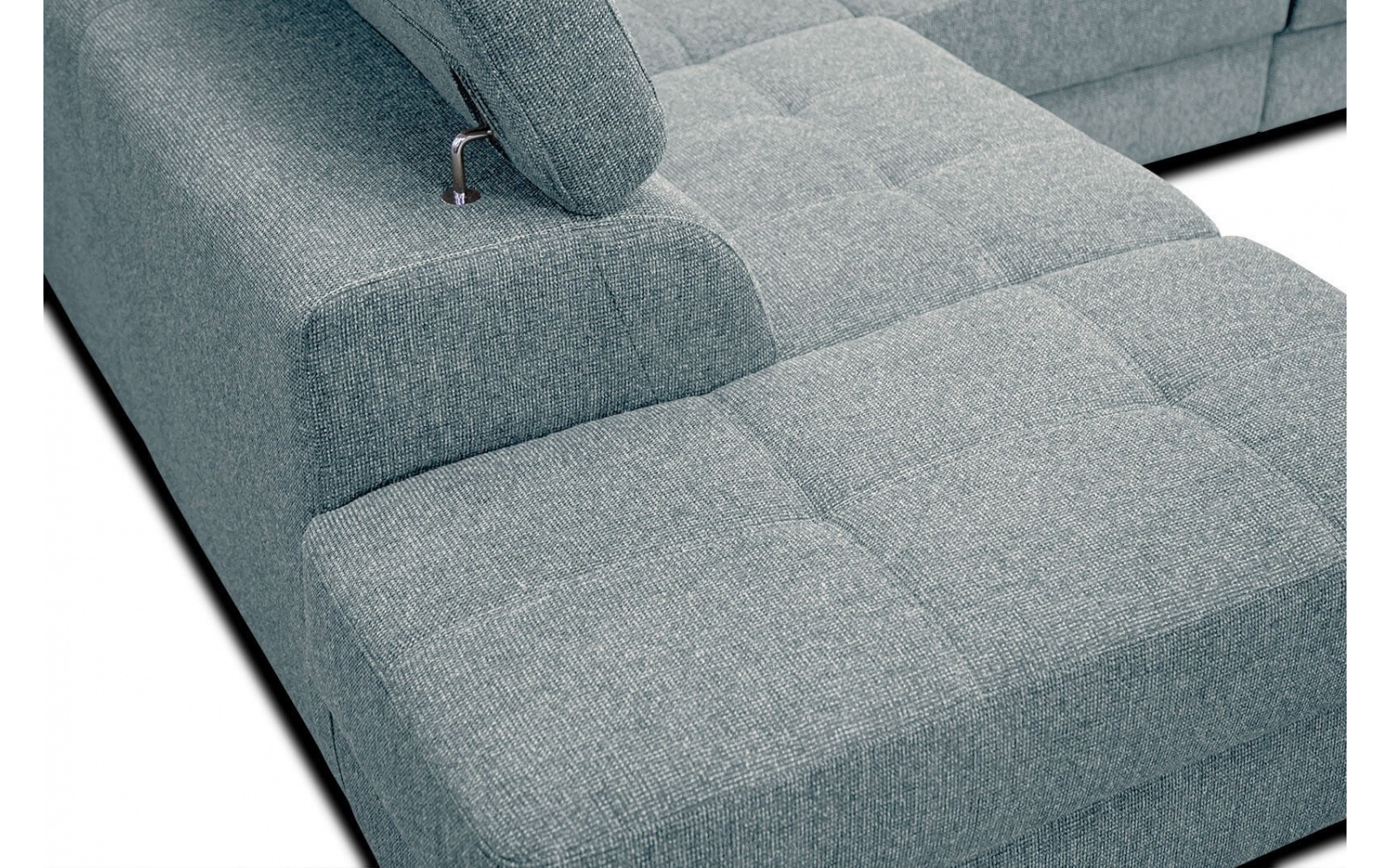 Ecksofa links mit verstellbaren Kopfstützen 5-Sitzer BERGO