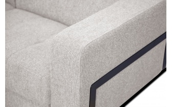 Ecksofa links mit verstellbaren Kopfstützen 5-Sitzer BERGO