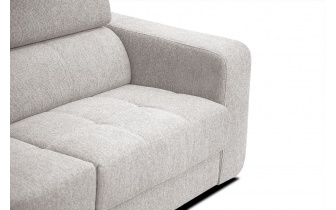 Ecksofa links mit verstellbaren Kopfstützen 5-Sitzer BERGO