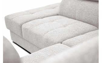 Ecksofa links mit verstellbaren Kopfstützen 5-Sitzer BERGO