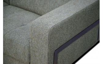 Ecksofa links mit verstellbaren Kopfstützen 5-Sitzer BERGO