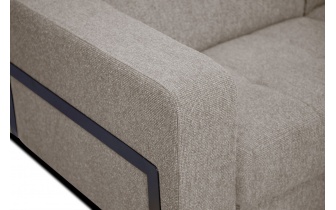 Ecksofa rechts mit verstellbaren Kopfstützen 5-Sitzer BERGO