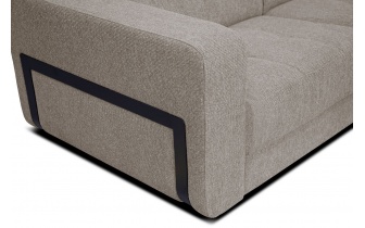 Ecksofa rechts mit verstellbaren Kopfstützen 5-Sitzer BERGO