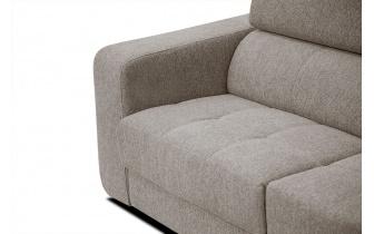 Ecksofa rechts mit verstellbaren Kopfstützen 5-Sitzer BERGO