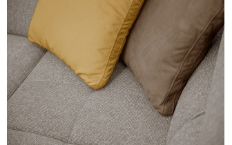 Ecksofa rechts mit verstellbaren Kopfstützen 5-Sitzer BERGO