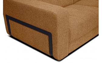 Ecksofa rechts mit verstellbaren Kopfstützen 5-Sitzer BERGO