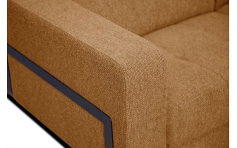 Ecksofa rechts mit verstellbaren Kopfstützen 5-Sitzer BERGO