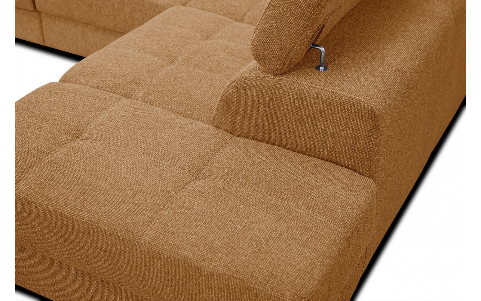 Ecksofa rechts mit verstellbaren Kopfstützen 5-Sitzer BERGO