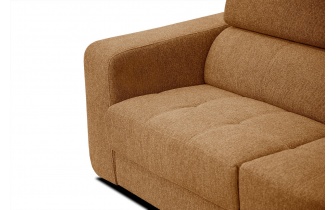 Ecksofa rechts mit verstellbaren Kopfstützen 5-Sitzer BERGO