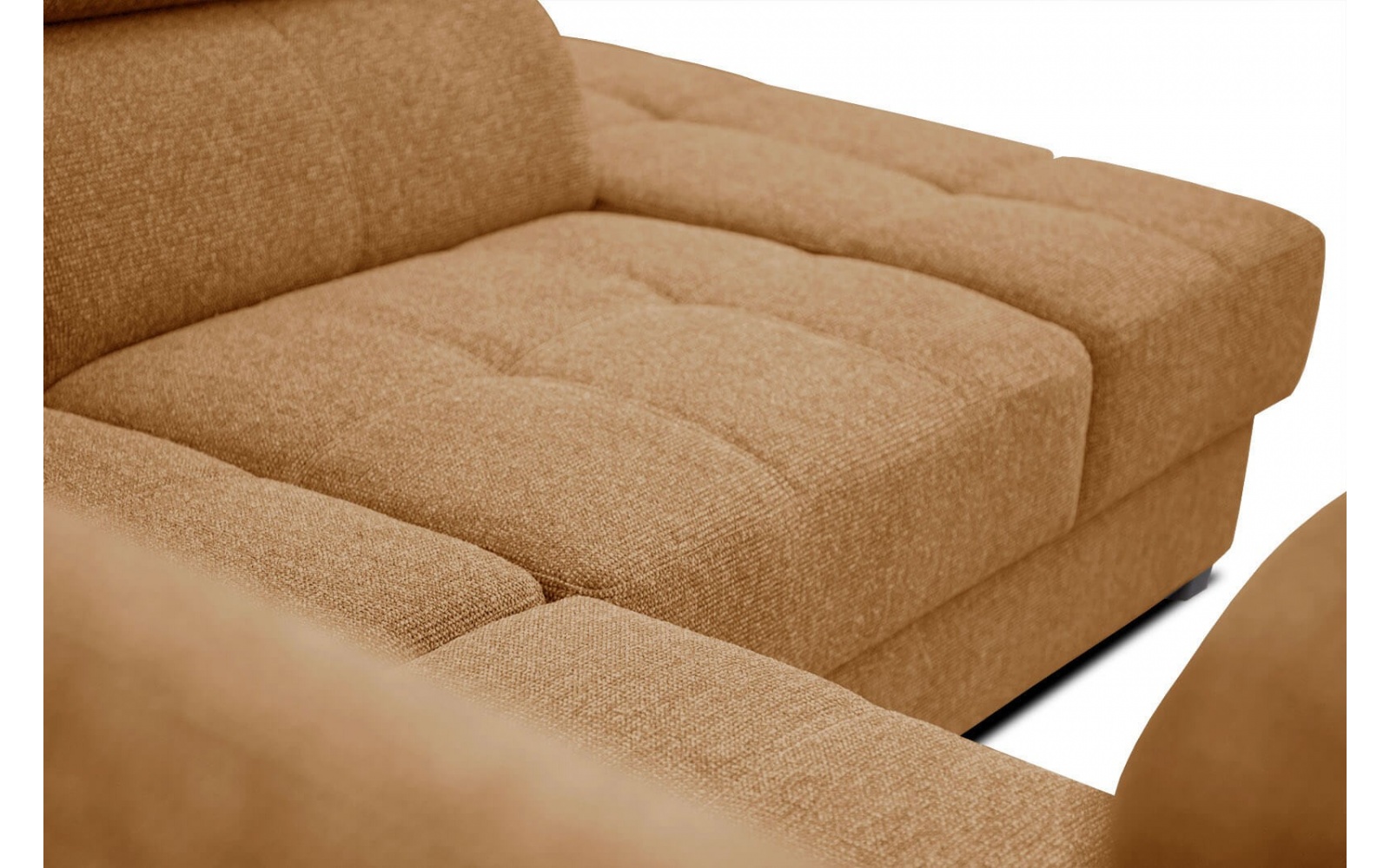 Ecksofa rechts mit verstellbaren Kopfstützen 5-Sitzer BERGO