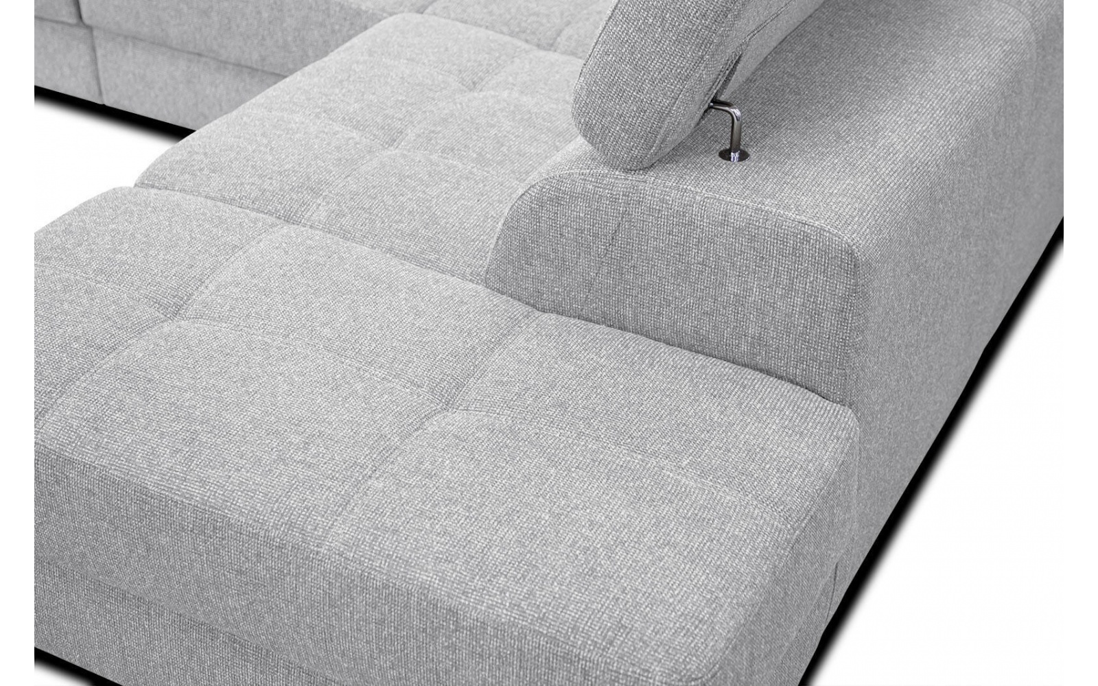 Ecksofa rechts mit verstellbaren Kopfstützen 5-Sitzer BERGO