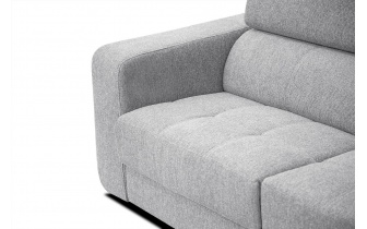 Ecksofa rechts mit verstellbaren Kopfstützen 5-Sitzer BERGO