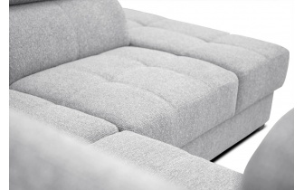 Ecksofa rechts mit verstellbaren Kopfstützen 5-Sitzer BERGO