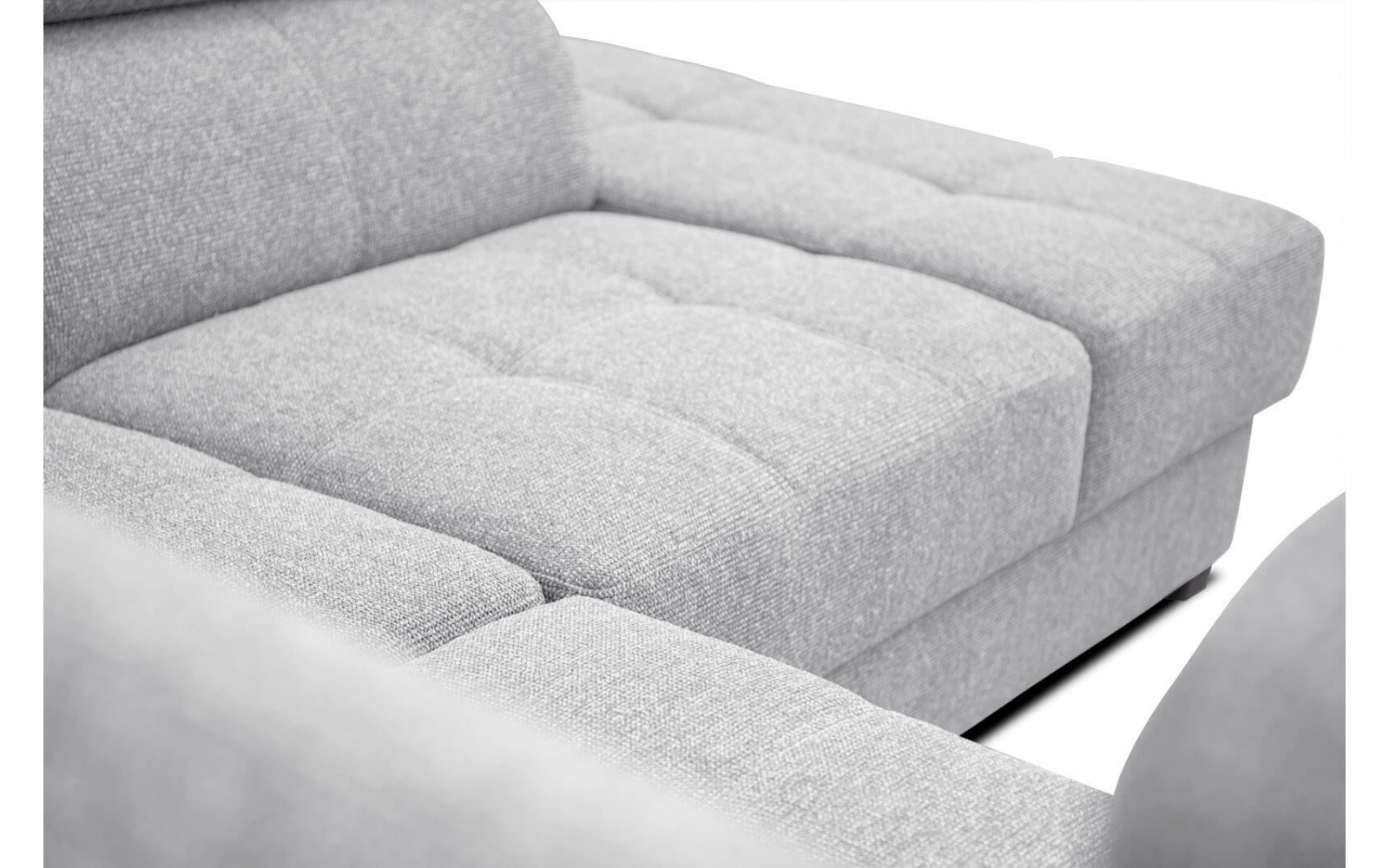 Ecksofa rechts mit verstellbaren Kopfstützen 5-Sitzer BERGO