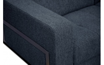 Ecksofa rechts mit verstellbaren Kopfstützen 5-Sitzer BERGO