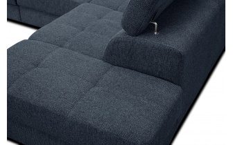 Ecksofa rechts mit verstellbaren Kopfstützen 5-Sitzer BERGO