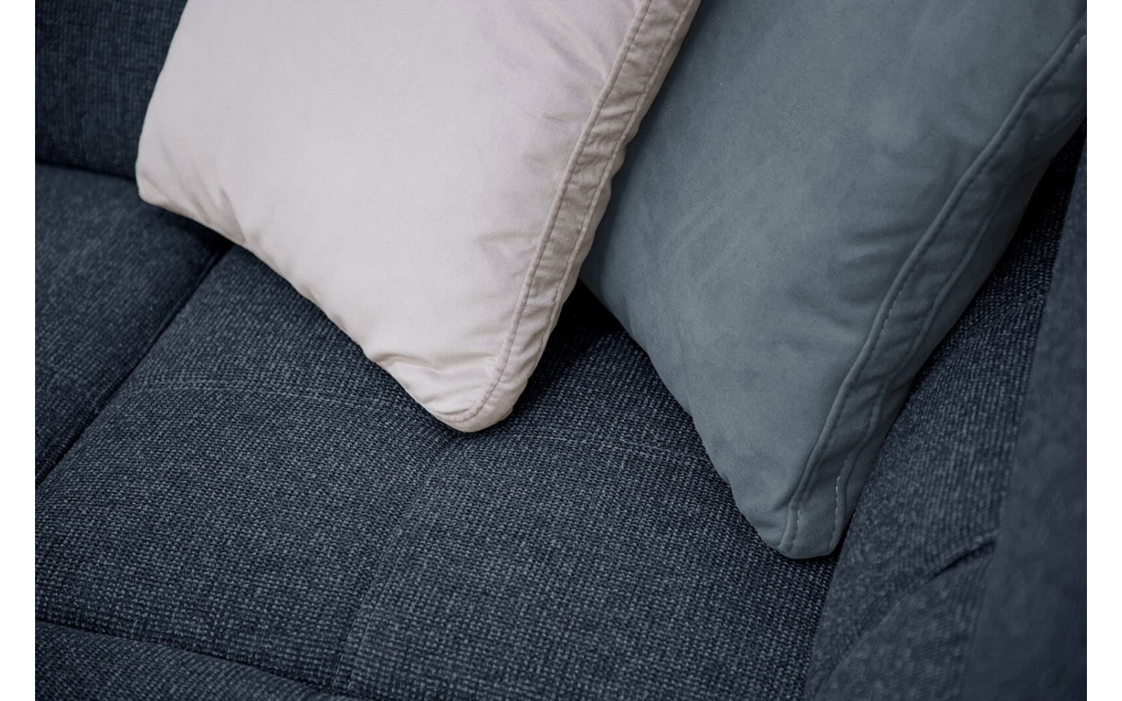 Ecksofa rechts mit verstellbaren Kopfstützen 5-Sitzer BERGO