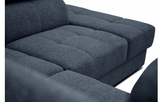 Ecksofa rechts mit verstellbaren Kopfstützen 5-Sitzer BERGO