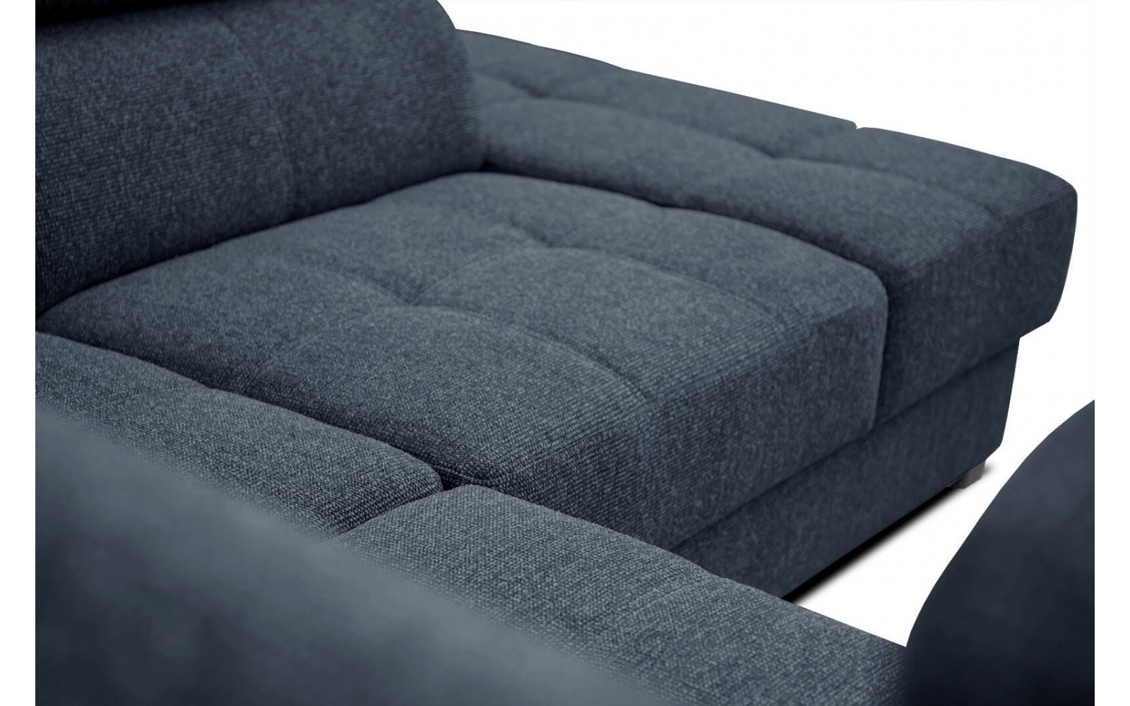 Ecksofa rechts mit verstellbaren Kopfstützen 5-Sitzer BERGO