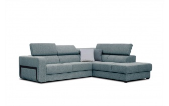 Ecksofa rechts mit verstellbaren Kopfstützen 5-Sitzer BERGO